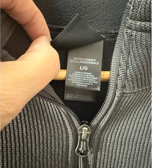 NWOT The North Face Men's Ribbed Gray Full Zip Jacket! Large! New! - Picture 5 of 7